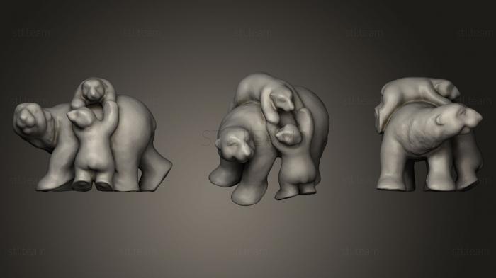 3D модель Белые медведи (STL)